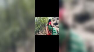 A village chitting wife fucking with a school student in forest