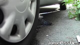 Real Japanese amateurs filmed peeing all around town