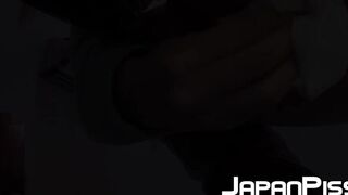 Compilation of four Japanese babes taking hot public piss